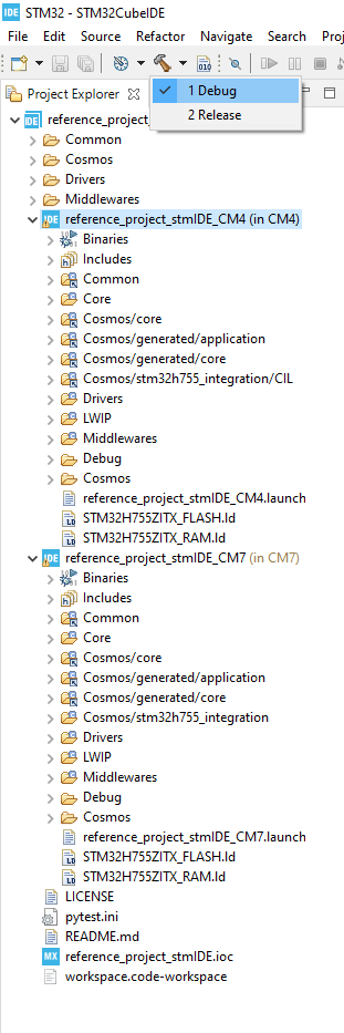 Compiling of the core CM4